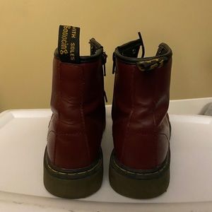 Cherry red dr. Martens kids size 5